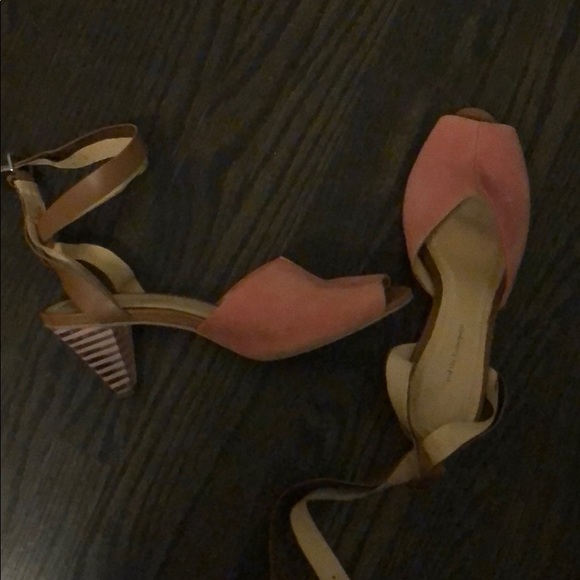 Anthropologie Shoes - Anthropologie pink leather acrylic heels Anthropologie Shoes - Anthropologie pink leather acrylic heels
